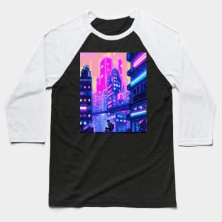 Futuristic City art Baseball T-Shirt